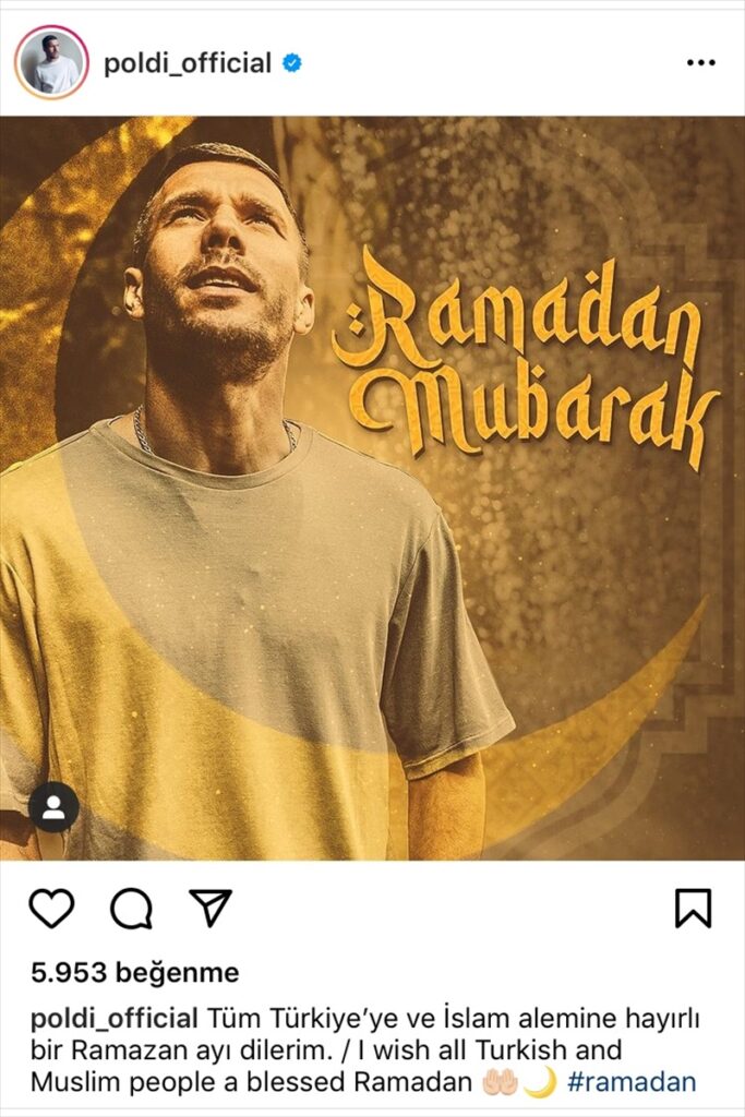 Antalyasporlu Podolski’den ramazan mesajı