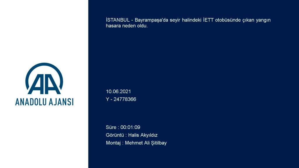 Bayrampaşa’da seyir halindeki İETT otobüsü yandı