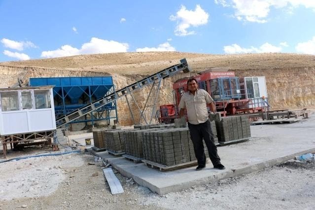 Diyadin’de kilitli parke taşı üretime başladı