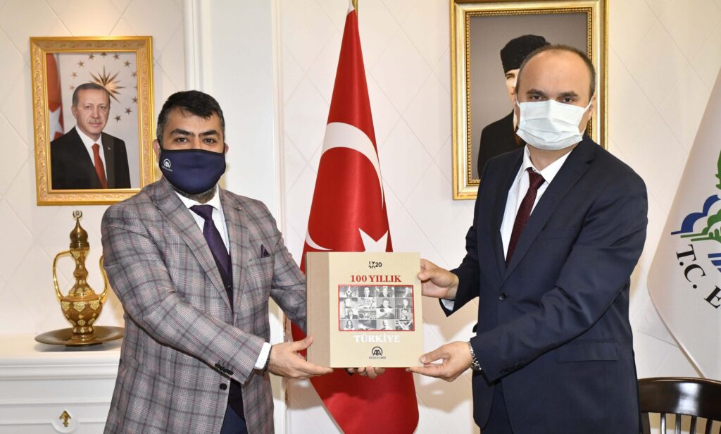 Edirne Valisi Canalp, Anadolu Ajansı Bölge Müdürü Baran’ı kabul etti