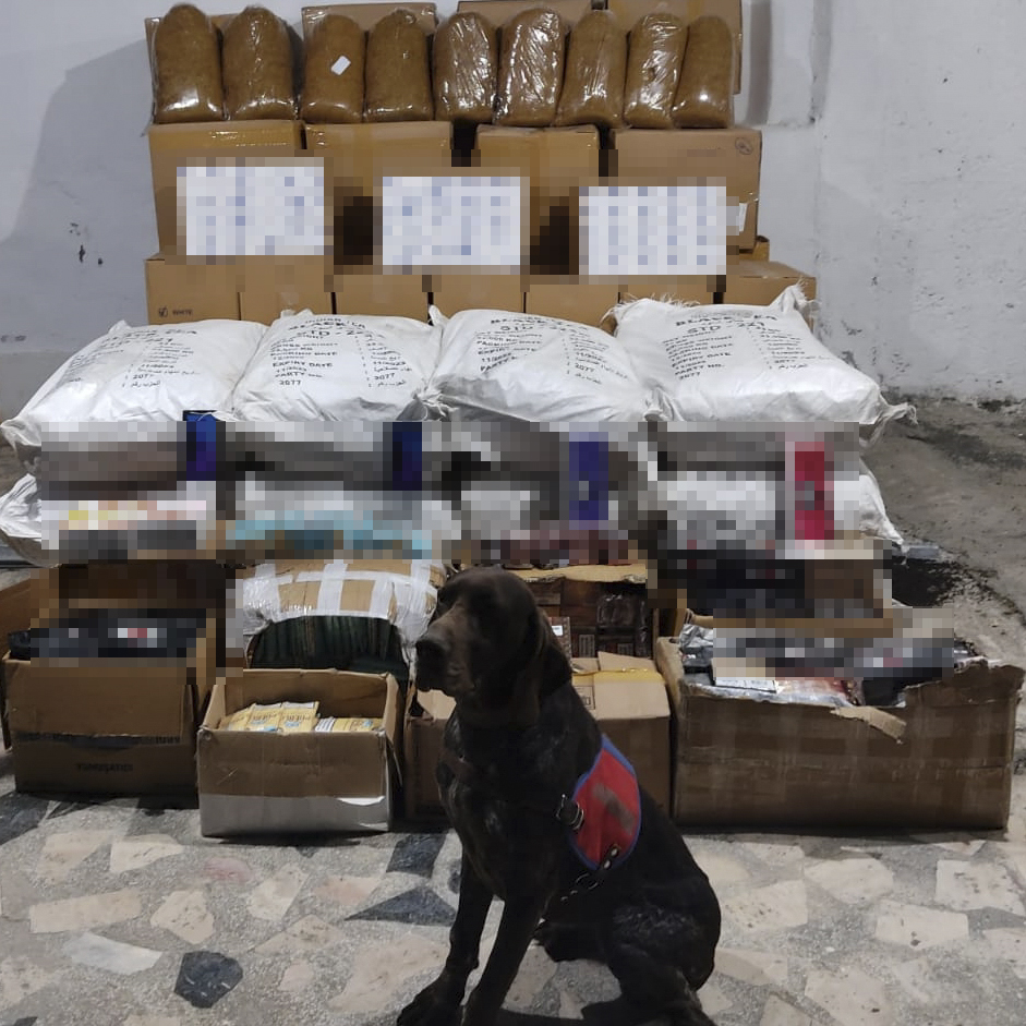 Elazığ’da 1,1 ton kaçak tütün ile 450 kilogram çay ele geçirildi