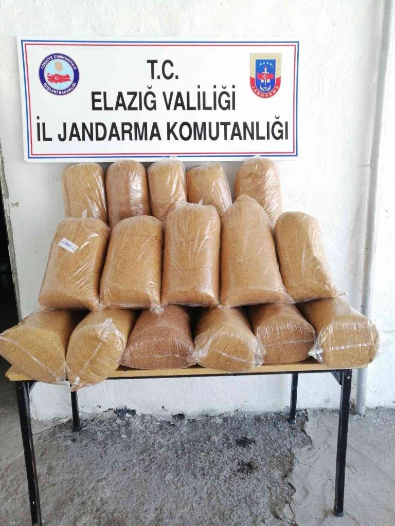 ELAZIĞ – 130 kilo Kaçak Tütün Ele Geçirildi