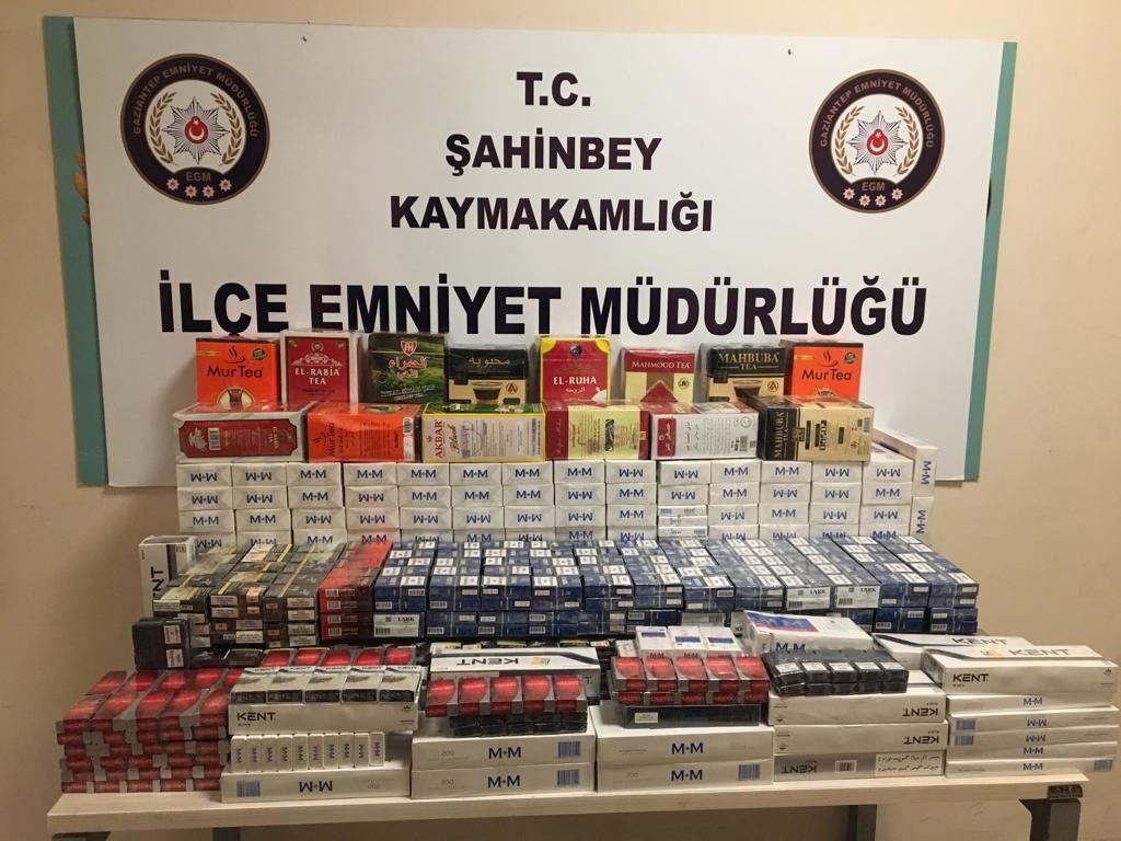 Gaziantep’te bin 528 paket gümrük kaçağı sigara ele geçirildi