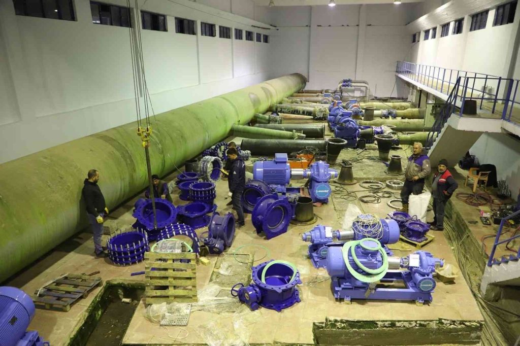 15 bin metreküplük su deposu ve terfi merkezi yenilendi