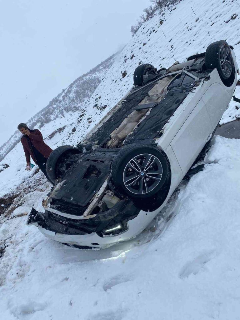 Bingöl’de kar yağışı kazayı da beraberinde getirdi: 1 yaralı