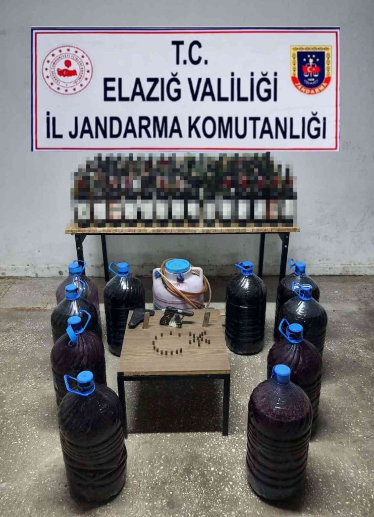 Elazığ’da yılbaşı öncesi jandarmadan sahte içki operasyonu