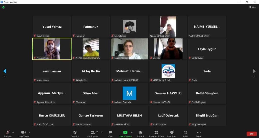 Halı tasarımı öğrencilerinin online sektör eğitimi