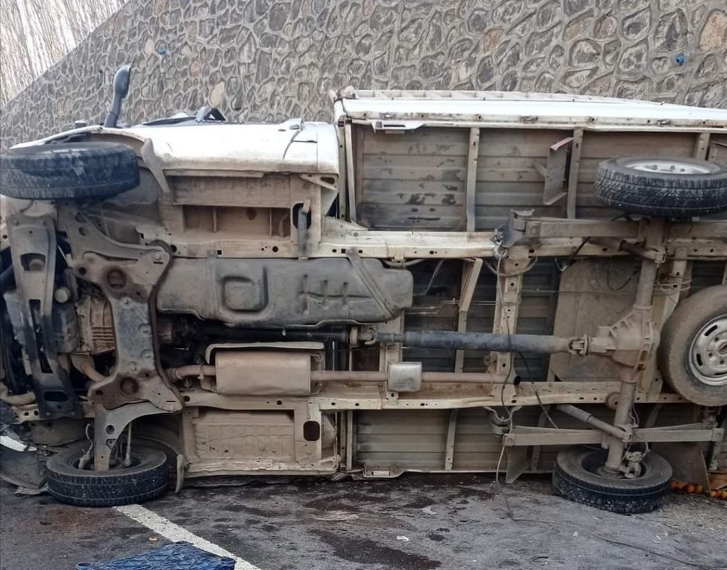 Solhan’da pikap takla attı: 1 yaralı