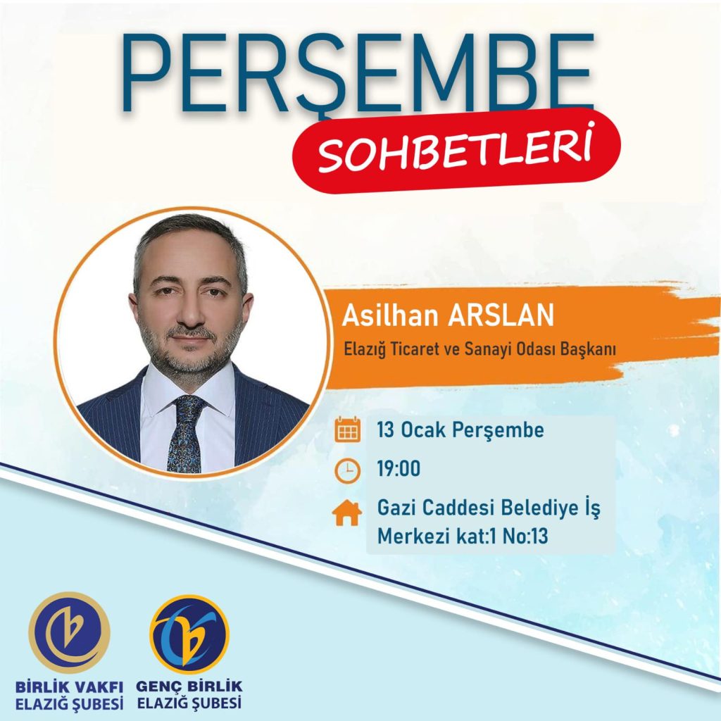 Birlik Vakfının Konuğu Asilhan Arslan Olacak…