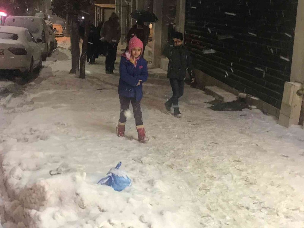 Elazığ’da kar etkisini tekrar gösterdi