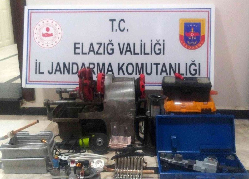 Jandarma tarafından suçüstü yapılan 5 hırsız, gözaltına alındı