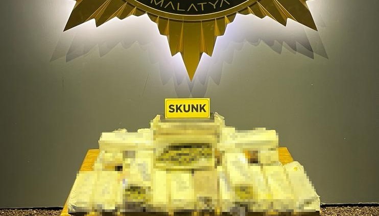 Malatya’da 4 kilo 350 gram skunk ele geçirildi