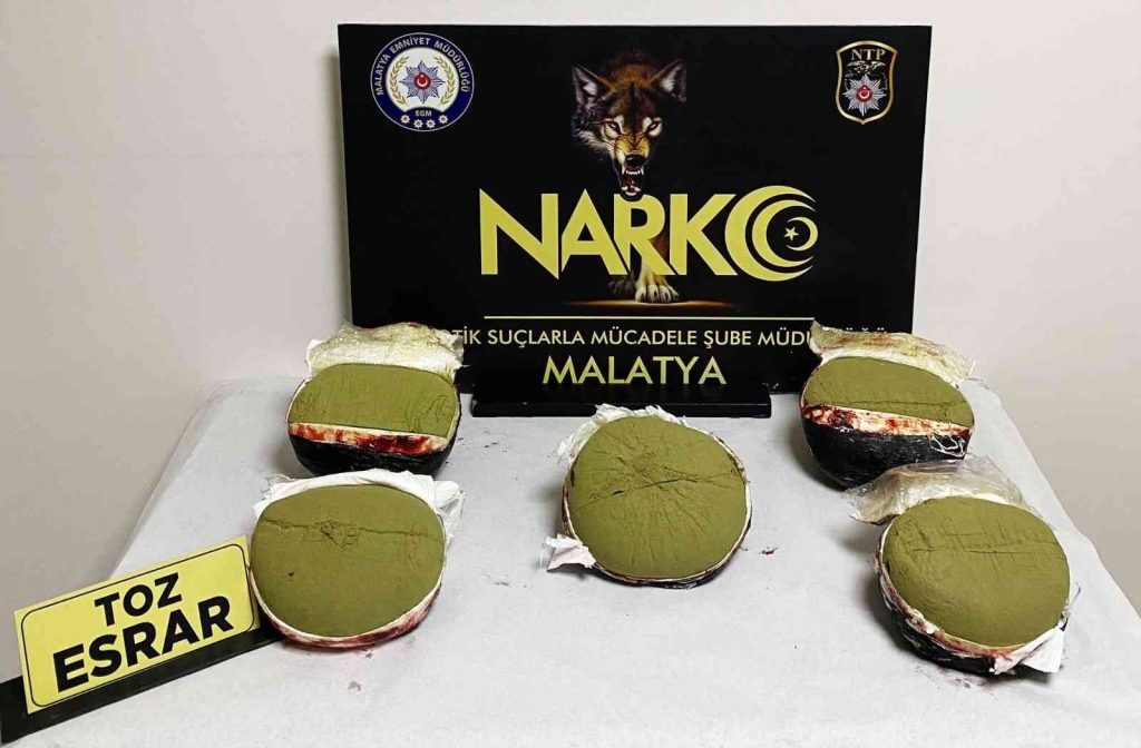 Malatya’da 71 kilo esrar yakalandı