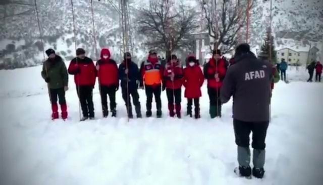 Tunceli’de çığda arama kurtarma tatbikatı