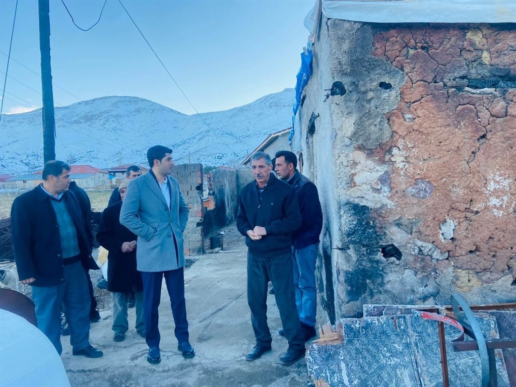 Yangında zarar gören ailenin ihtiyaçları karşılanacak