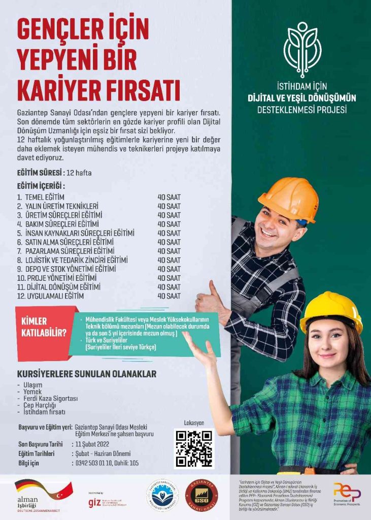 Dijital ve Yeşil Dönüşümün Desteklenmesi Projesi’ne başvurular devam ediyor