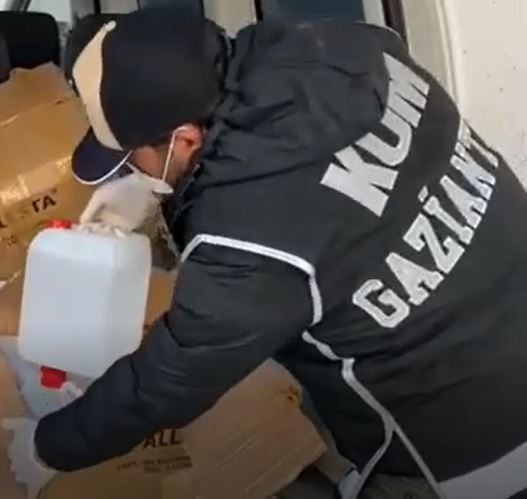 Gaziantep’te 180 litre etil alkol ele geçirildi