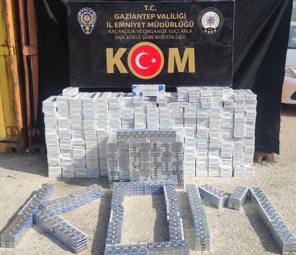 Gaziantep’te 4 bin 265 paket kaçak sigara ele geçirildi