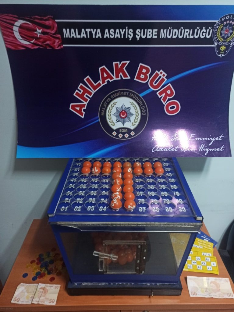 Malatya’da kumar oynayan 17 kişiye ceza