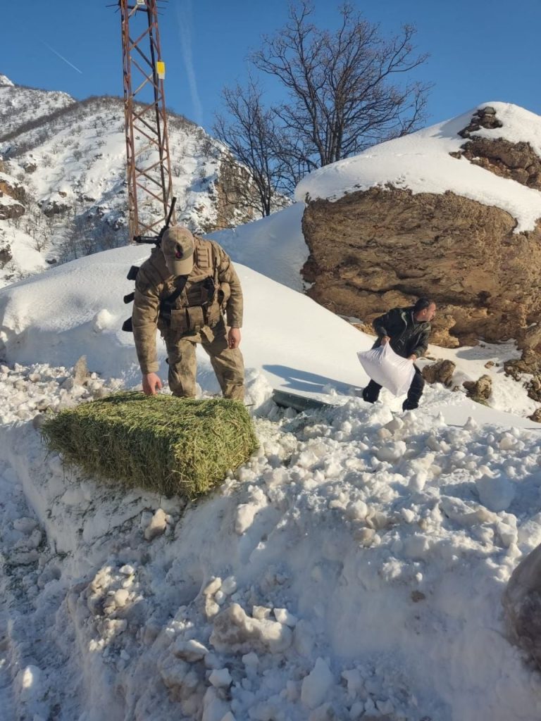 Tunceli’de yaban hayvanları için doğaya yem bırakıldı