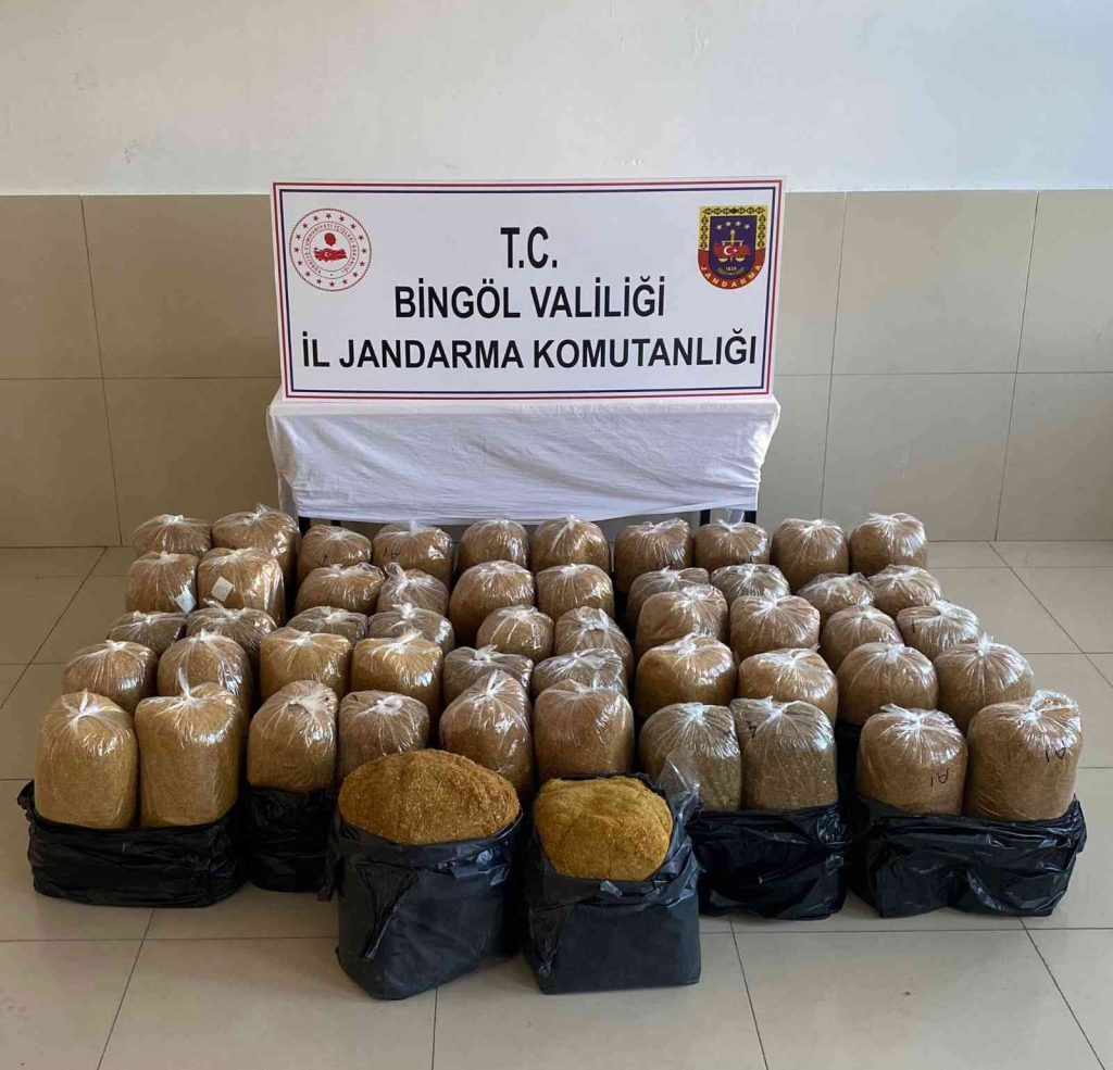 Bingöl’de 344 kilo kıyılmış tütün ele geçirildi
