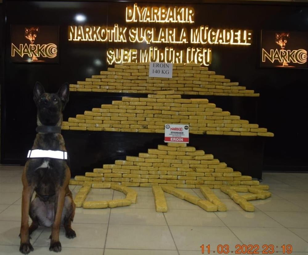 Diyarbakır’da 140 kilogram eroin ele geçirilmesiyle ilgili bir şüpheli tutuklandı