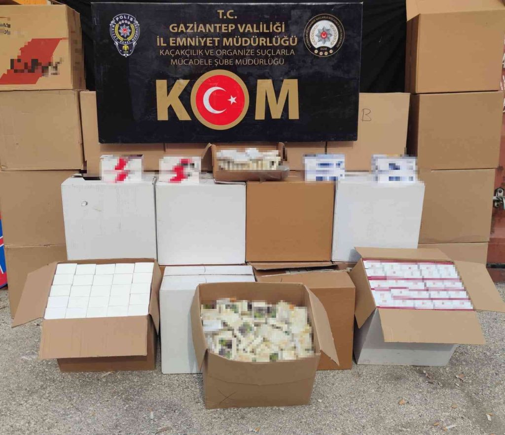 Gaziantep’te kaçak makaron operasyonu