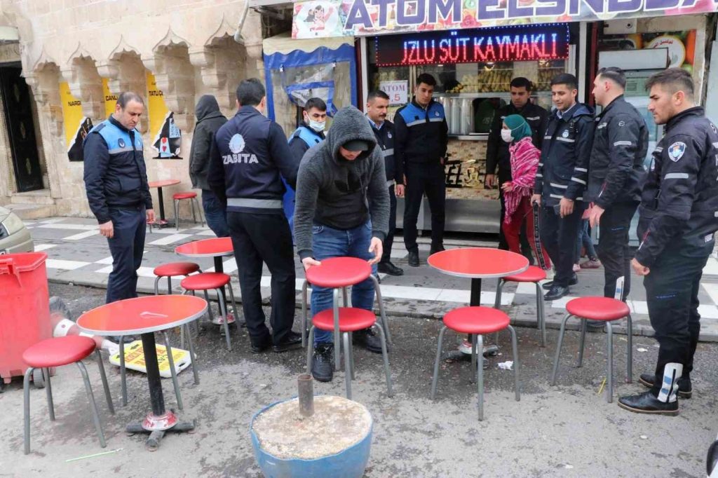 Şanlıurfa’da kaldırım işgali denetimi