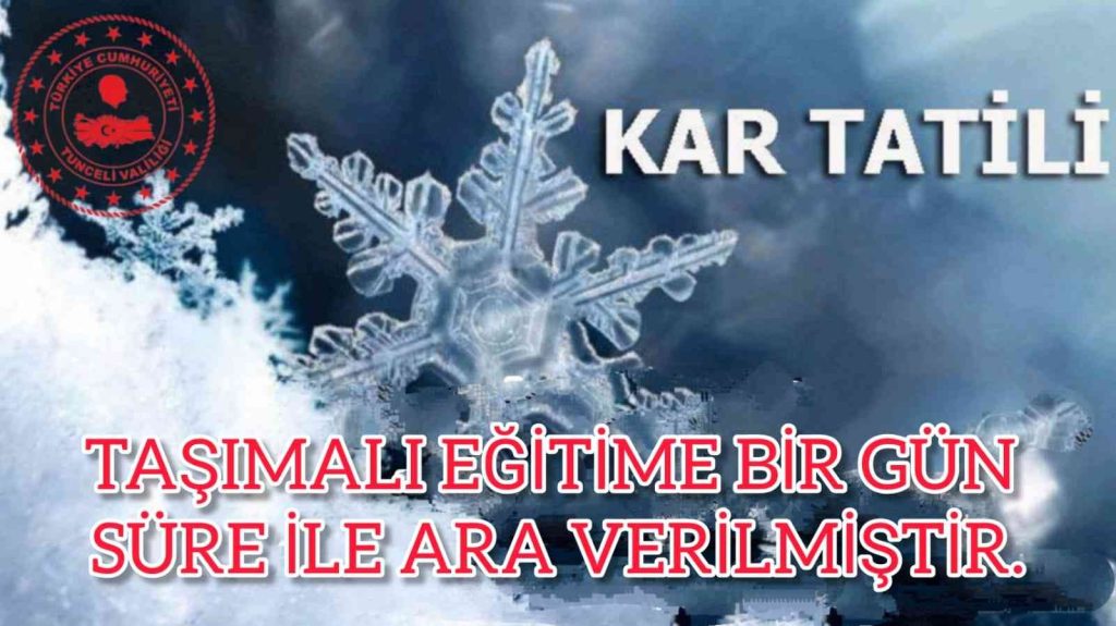 Tunceli’de taşımalı eğitime bir gün ara verildi