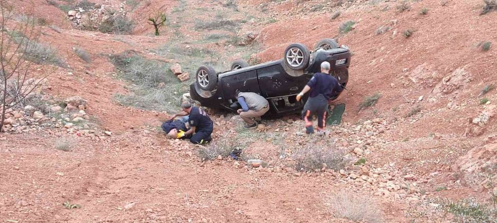 Malatya’da otomobil şarampole yuvarlandı: 1 yaralı