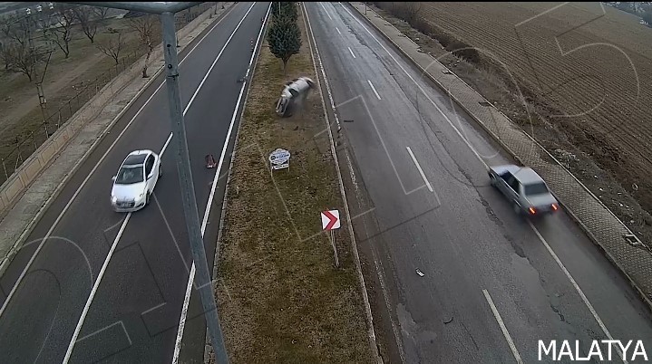 Malatya’daki kazalar kameralara yansıdı