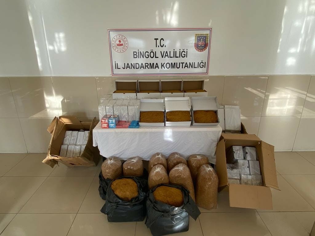 Bingöl’de 151 kilo kaçak tütün ele geçirildi