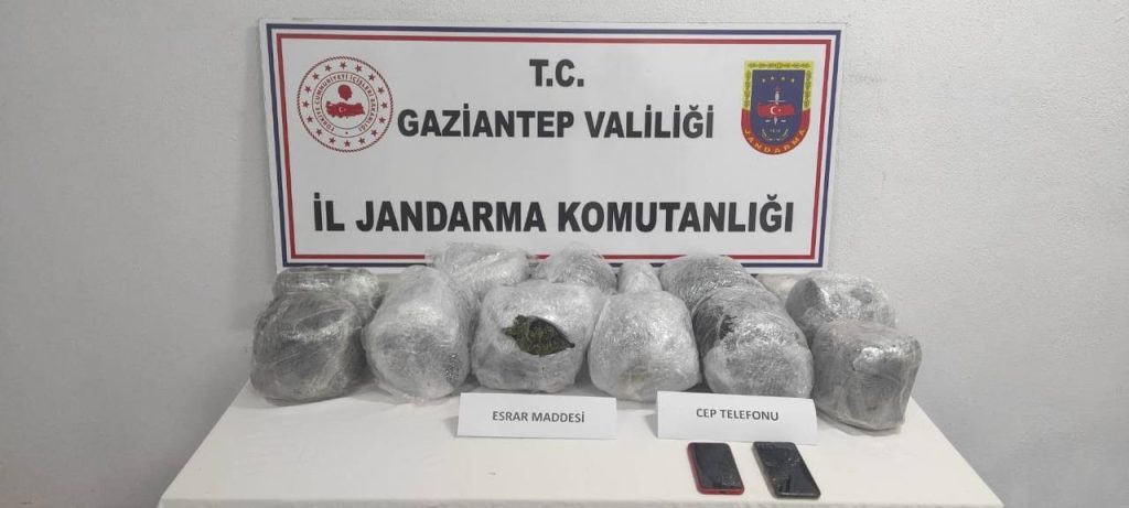 Gaziantep’te 15 kilo esrar ele geçirildi