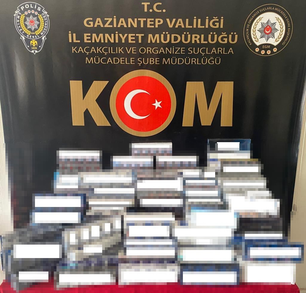 Gaziantep’te 5 bin 340 paket kaçak sigara ele geçirildi