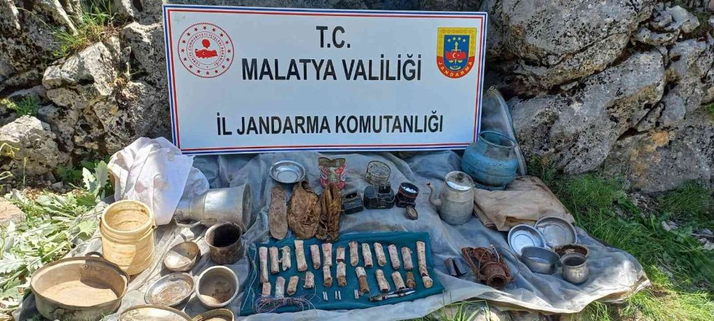 Malatya’da terör örgütüne ait çok sayıda patlayıcı ele geçirildi