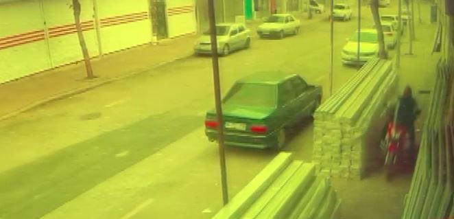 Siverek’te motosikletin çalınma güvenlik kamerasında