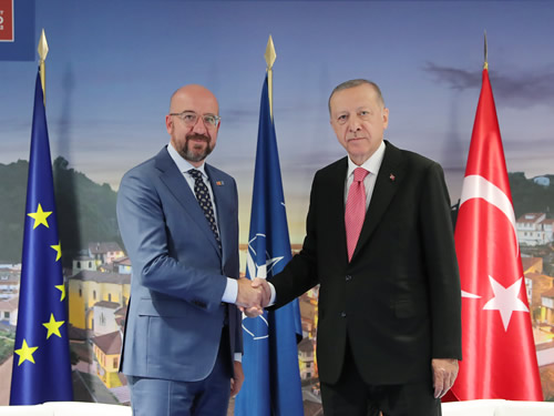 Cumhurbaşkanı Erdoğan, AB Konseyi Başkanı Michel’i kabul etti