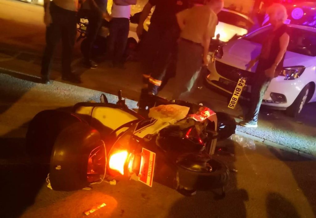 Otomobil ile motosiklet çarpıştı: 1 yaralı