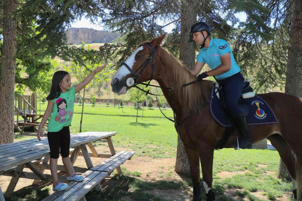Atlı jandarma timlerinden piknik alanlarında denetim