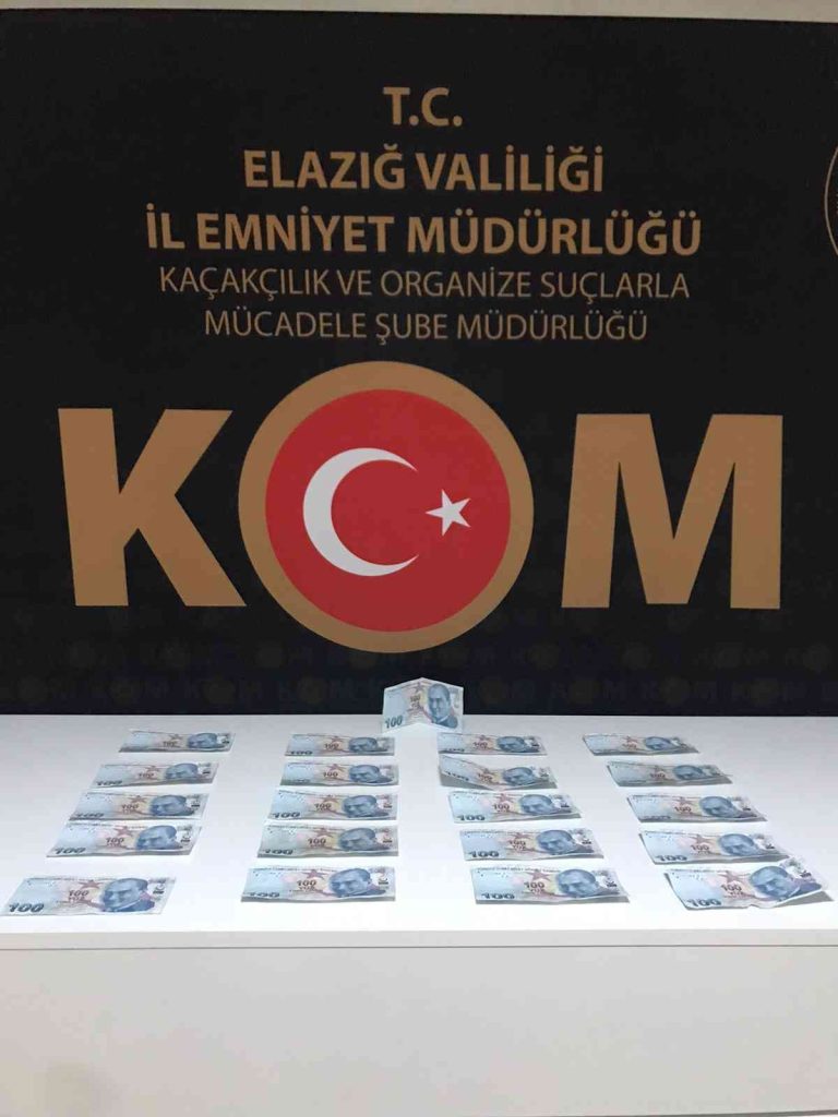 Elazığ’da sahte para operasyonu: 1 gözaltı