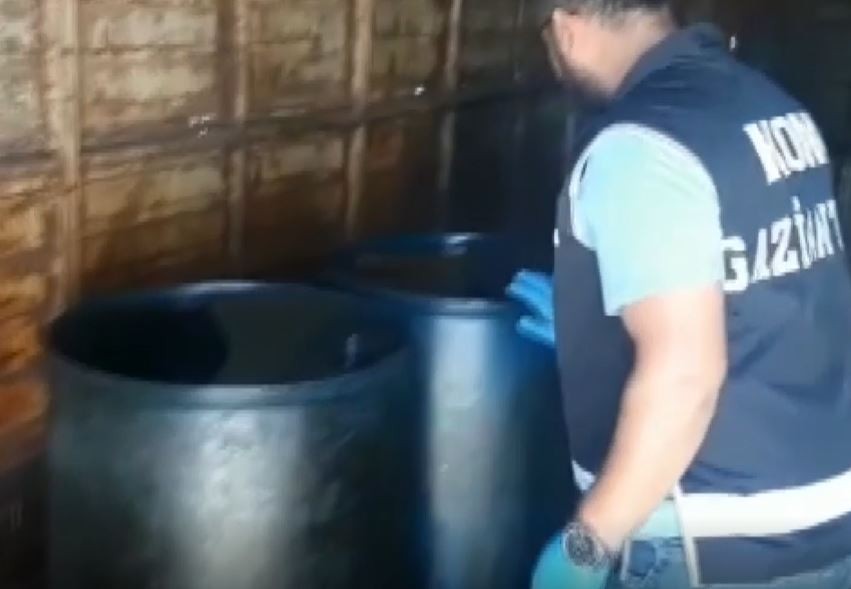 Gaziantep’te bin 500 litre kaçak akaryakıt ele geçirildi