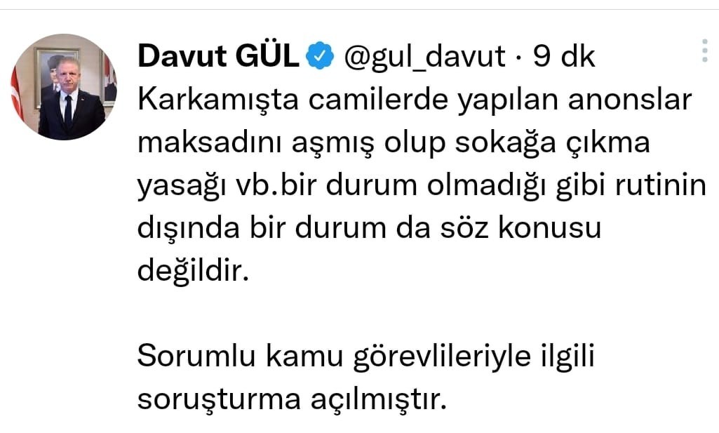 Gaziantep Valisi Gül: “Sorumlu kamu görevlileriyle ilgili soruşturma açıldı”