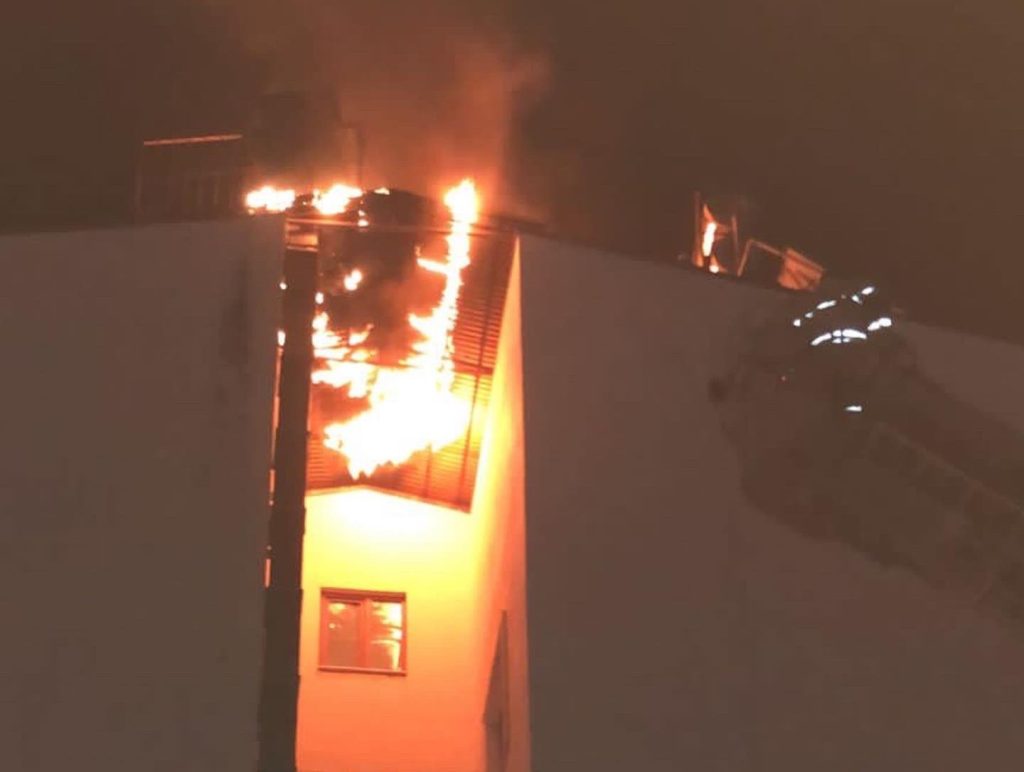 Tunceli’de baca yangını