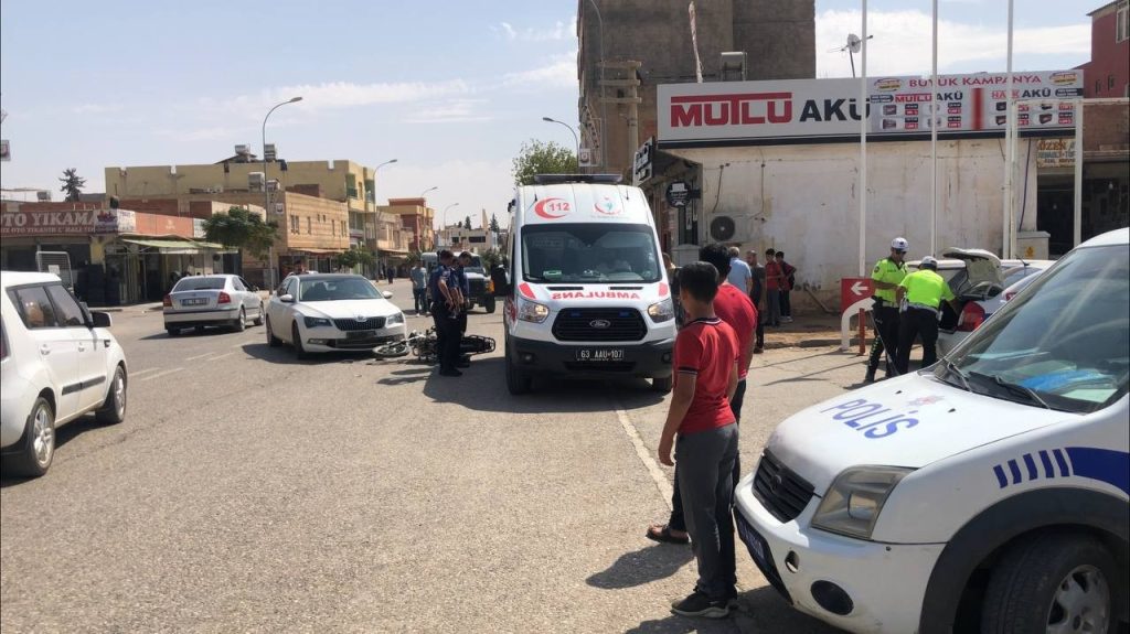 Ceylanpınar’da motor ile otomobil çarpıştı: 1 yaralı