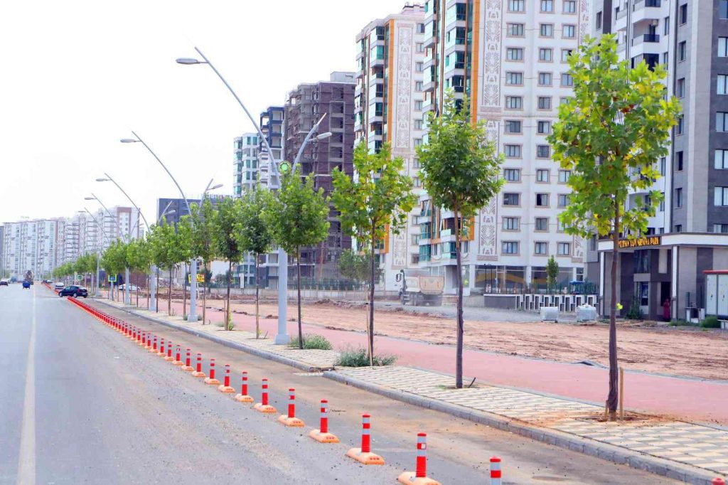 Diyarbakır’da Mezopotamya Bulvarına 528 çınar ağacı dikildi
