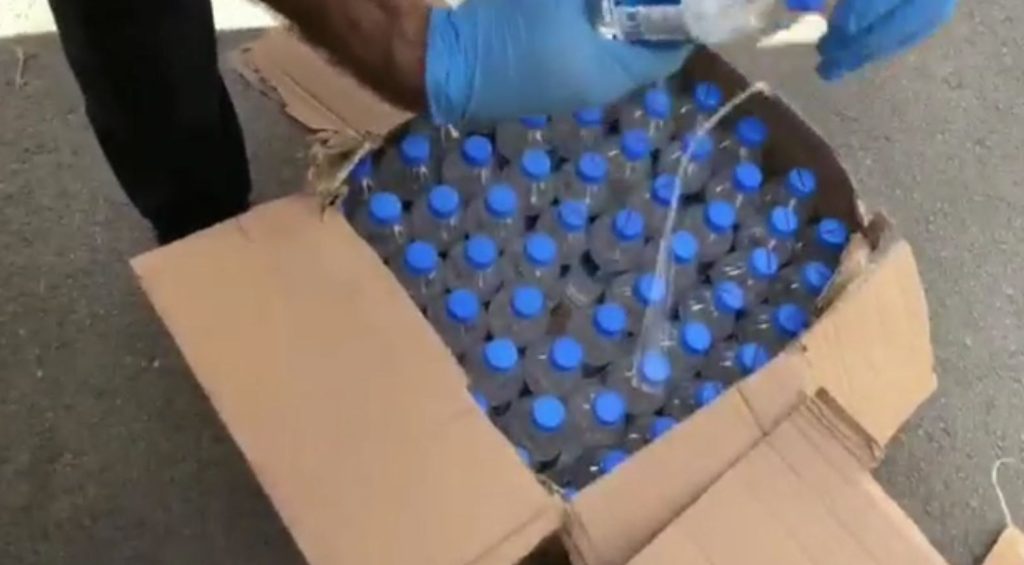 58 buçuk litre sahte alkol ele geçirildi