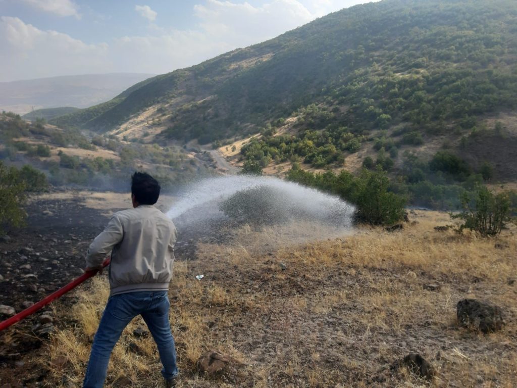 Bingöl’de çıkan örtü yangını söndürüldü
