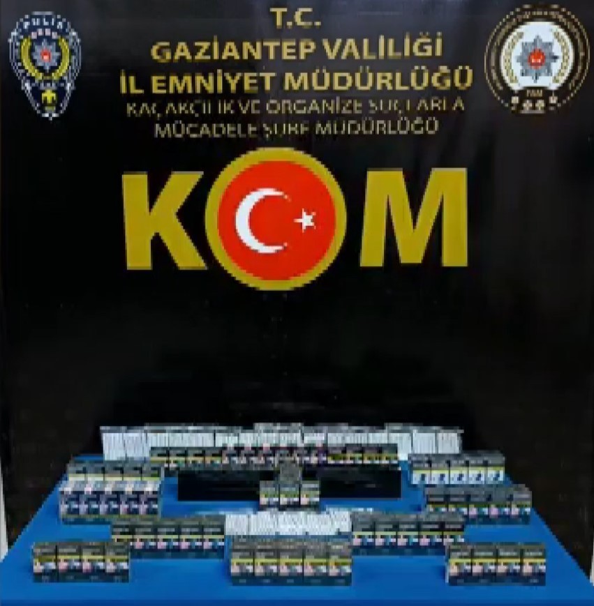 Gaziantep’te kaçak sigara operasyonu: 3 gözaltı