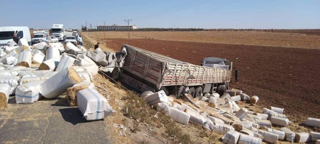Karayolu harman yerine döndü