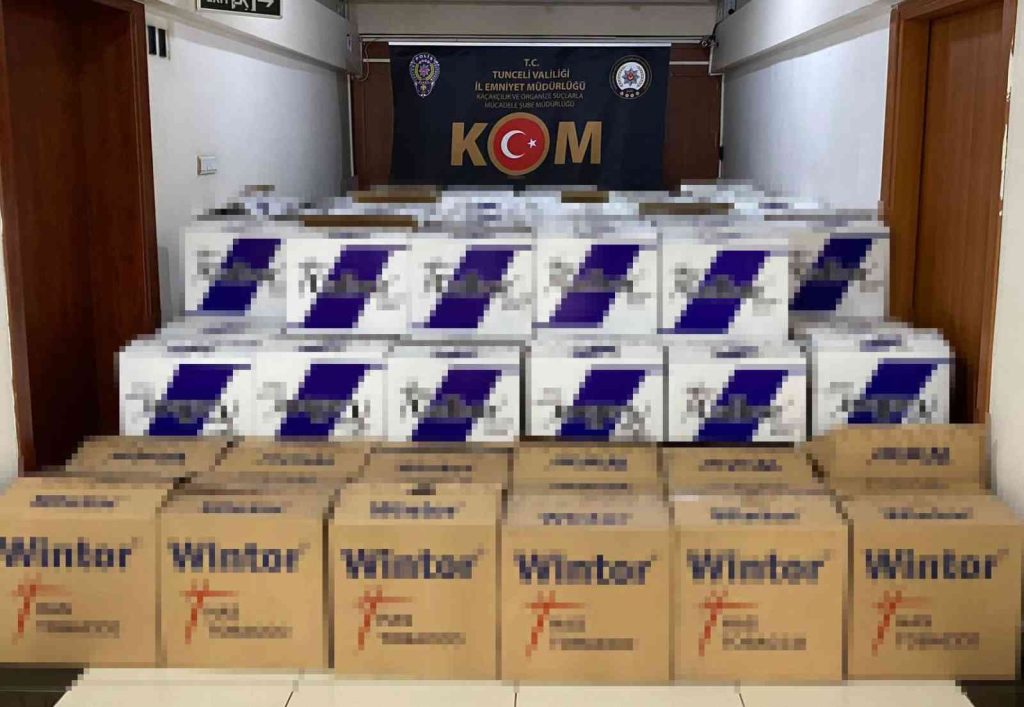 Tunceli’de 1 milyon 920 bin kaçak makaron ele geçirildi